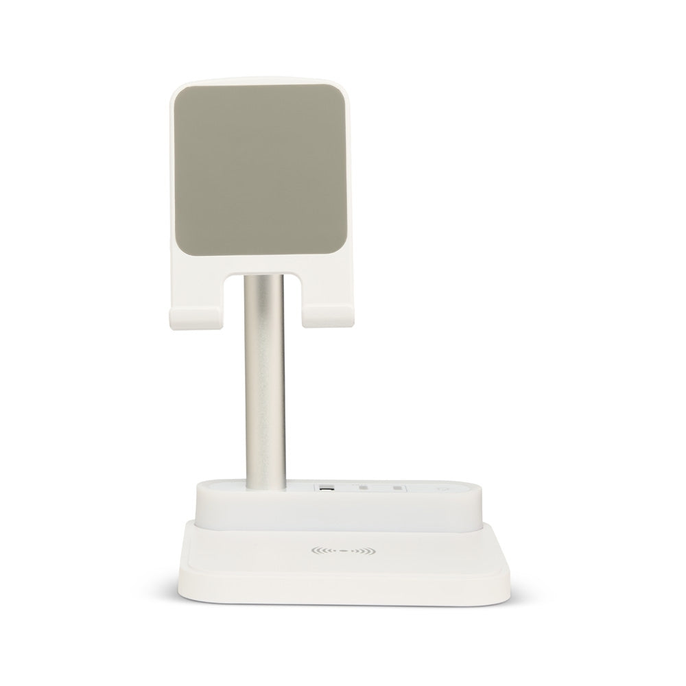 BASE DE CARREGAMENTO COM SUPORTE CELULAR E LUMINÁRIA