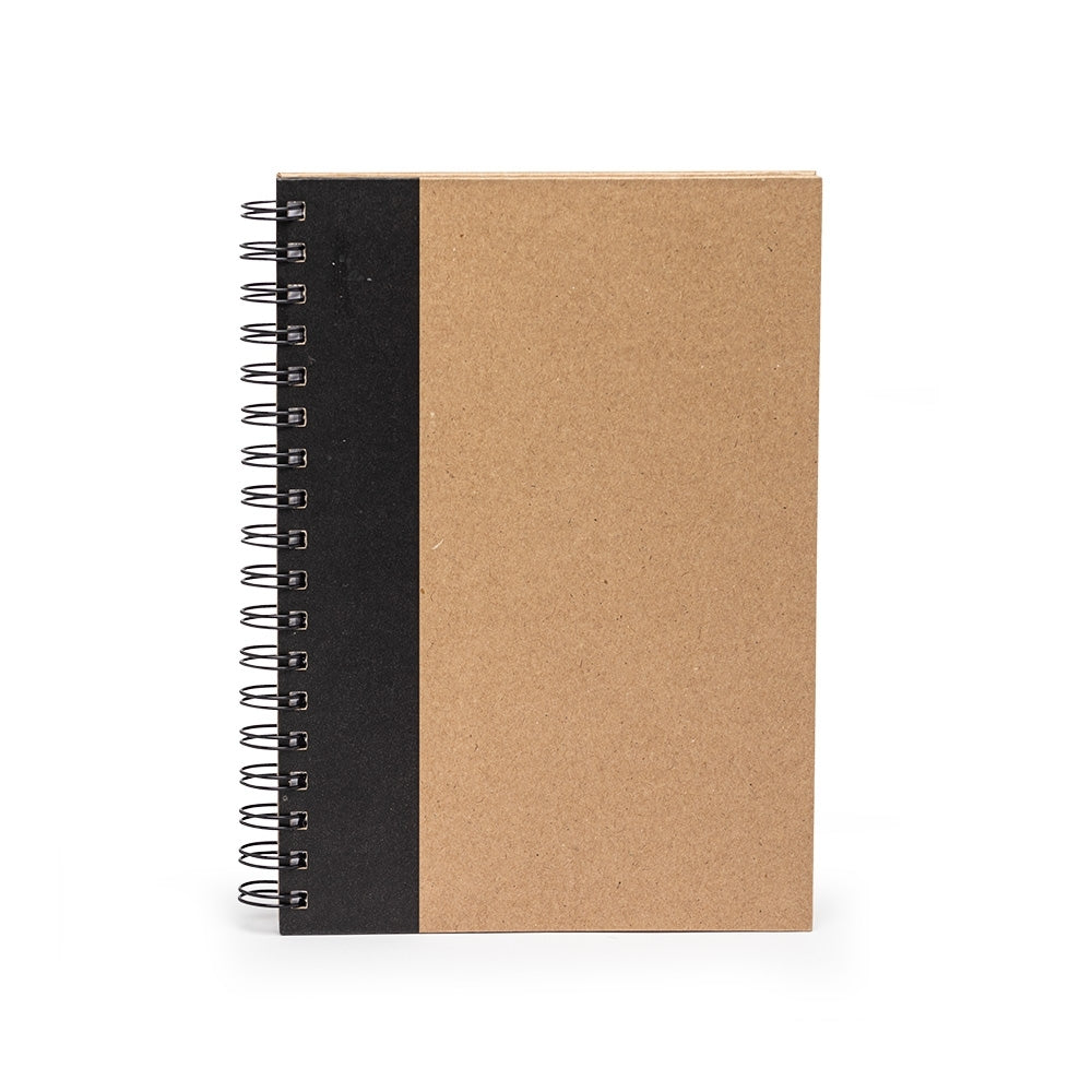 CADERNO CAPA KRAFT LAMINADA