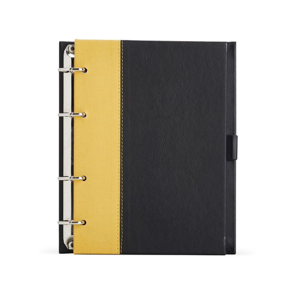 CADERNO FICHÁRIO DE COURO SINTÉTICO