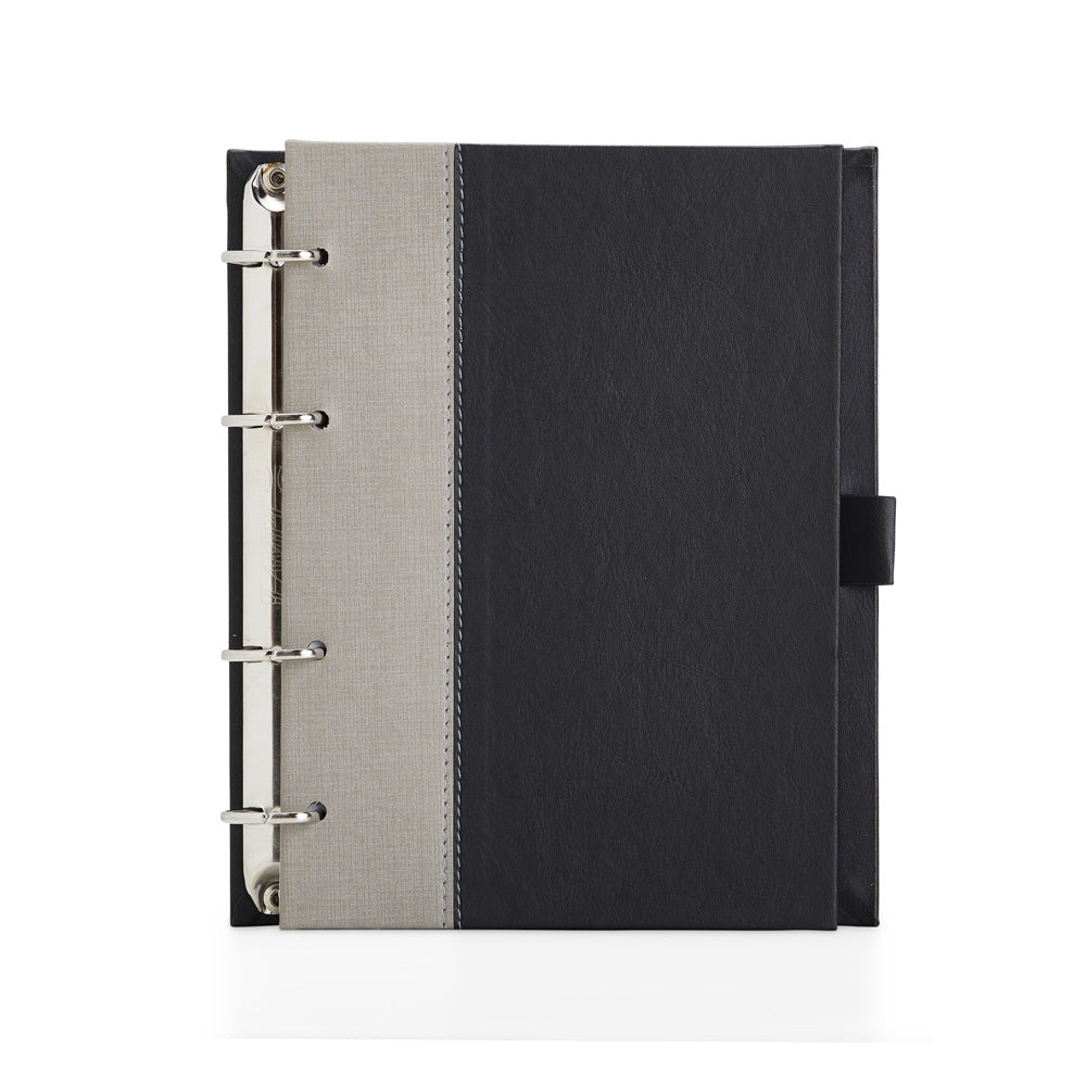 CADERNO FICHÁRIO DE COURO SINTÉTICO