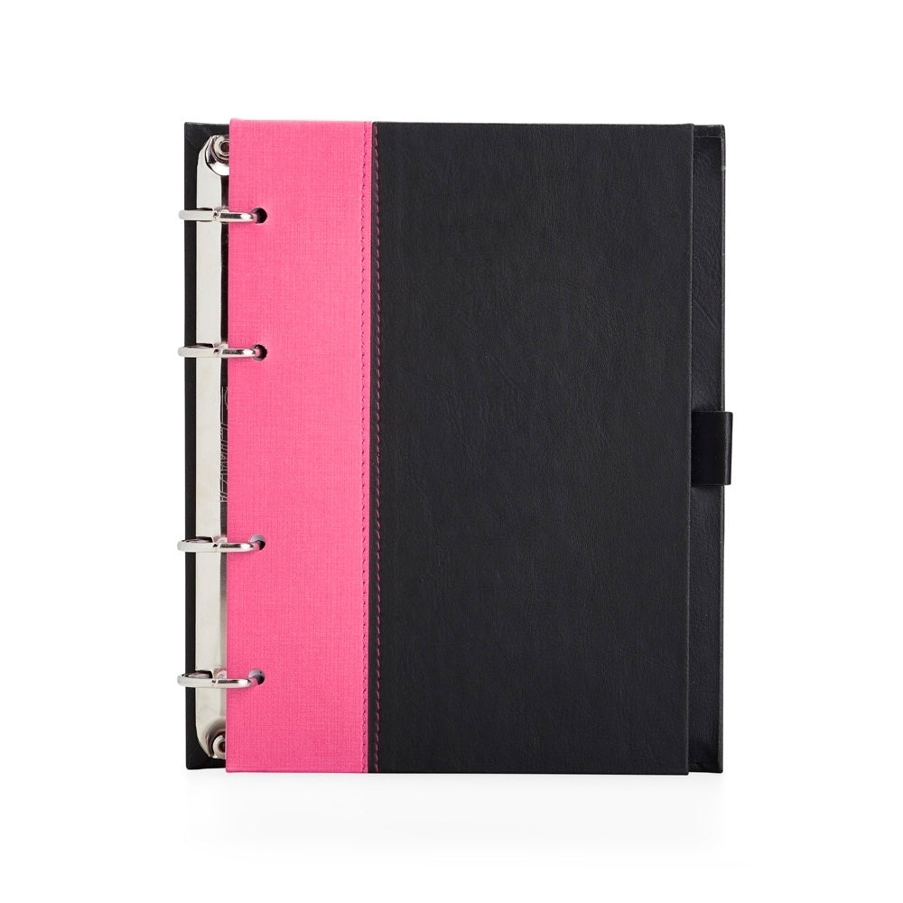 CADERNO FICHÁRIO DE COURO SINTÉTICO