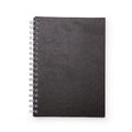 CADERNO C/ CAPA DE COURO SINTÉTICO 17 X 24CM