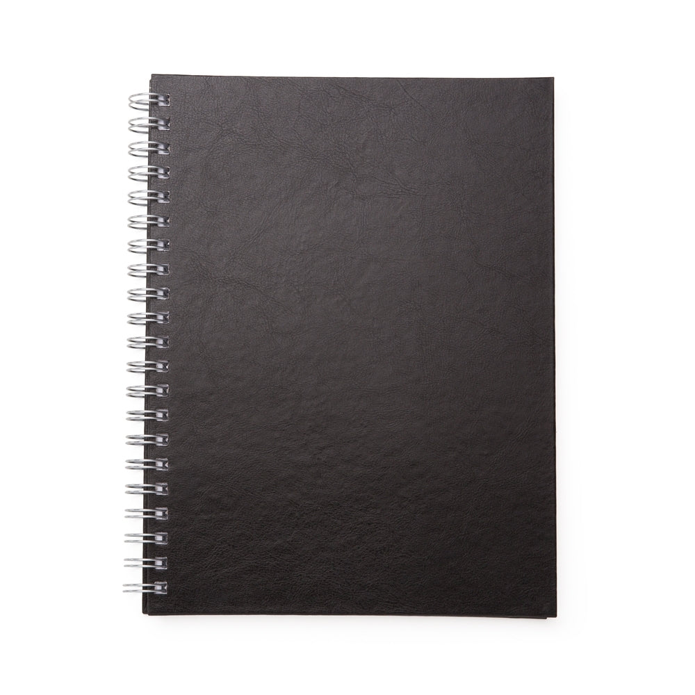 CADERNO C/ CAPA DE COURO SINTÉTICO 21 X 28 CM