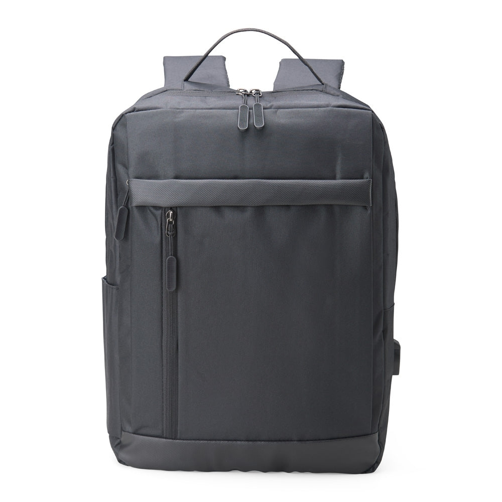 MOCHILA DE NYLON COM DET. EM COURO SINT.