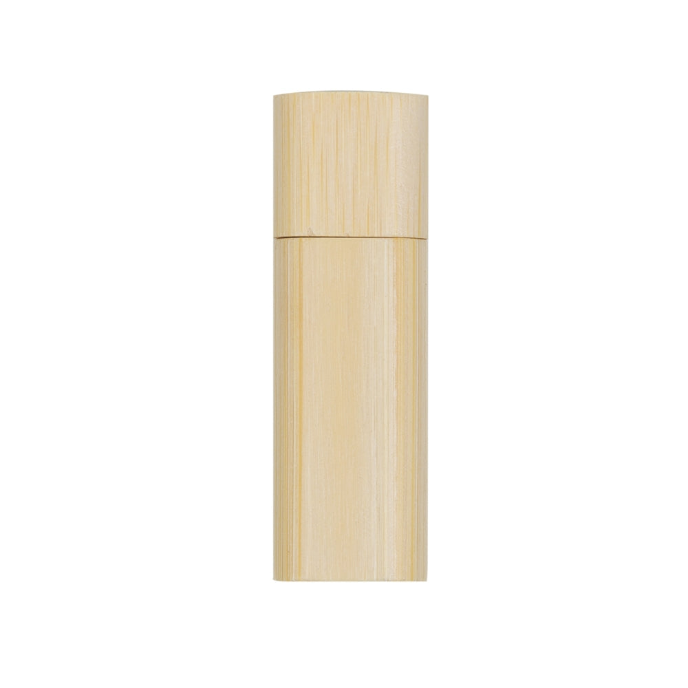 PEN DRIVE BAMBU REDONDO 4 GB  COM TAMPA