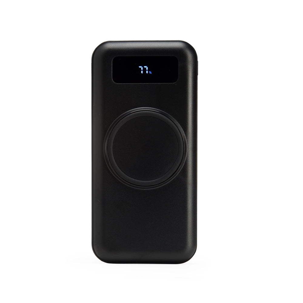 POWER BANK 10.000MAH COM CARREGAMENTO VIA INDUÇÃO OU VIA CABO