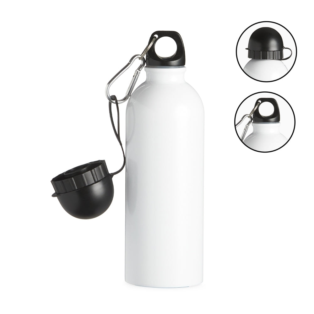 SQUEEZE INOX 500ML C/ BICO E MOSQUETÃO